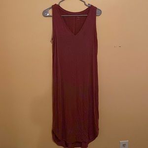 Daily Ritual Dust Pink tank top dress midi